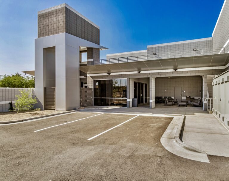 Buildings and grounds at a Motor Vault community in Arizona