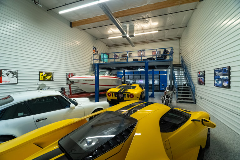 An owner’s garage suite at a Motor Vault community in Arizona