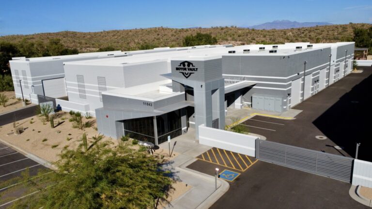 Buildings and grounds at a Motor Vault community in Arizona