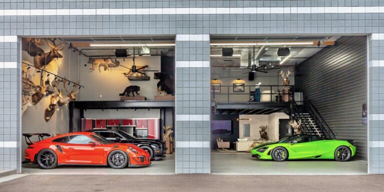 An owner’s garage suite at a Motor Vault community in Arizona