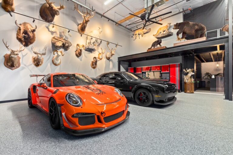 An owner’s garage suite at a Motor Vault community in Arizona