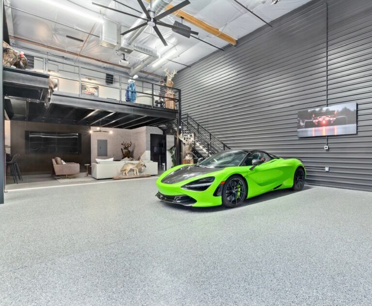 An owner’s garage suite at a Motor Vault community in Arizona