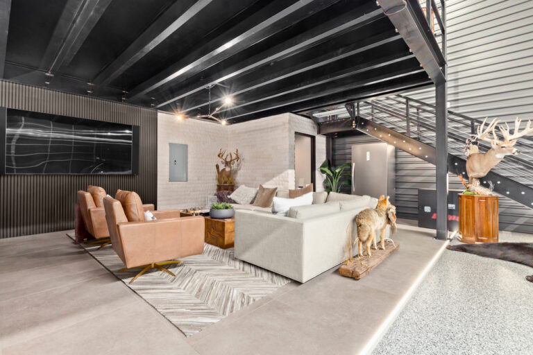 An owner’s garage suite at a Motor Vault community in Arizona