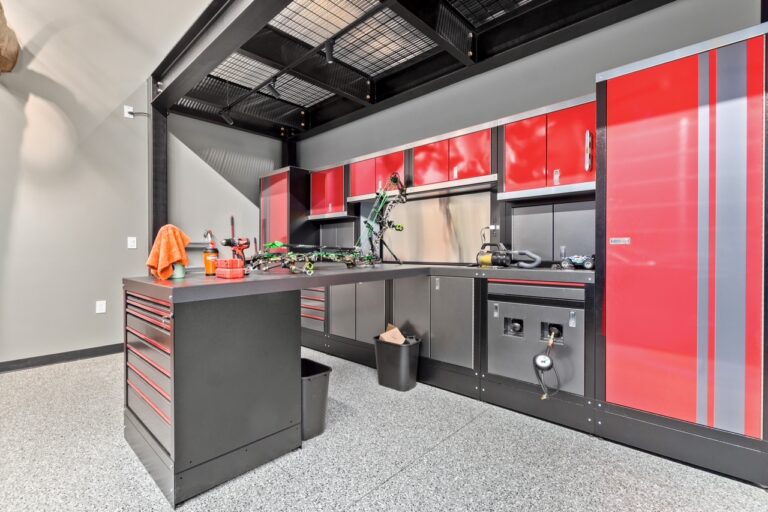 An owner’s garage suite at a Motor Vault community in Arizona