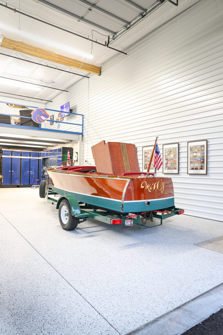 An owner’s garage suite at a Motor Vault community in Arizona