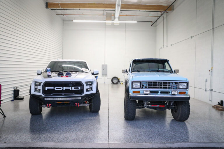 An owner’s garage suite at a Motor Vault community in Arizona