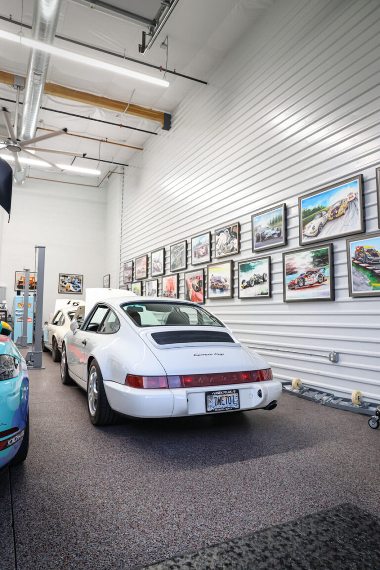 An owner’s garage suite at a Motor Vault community in Arizona