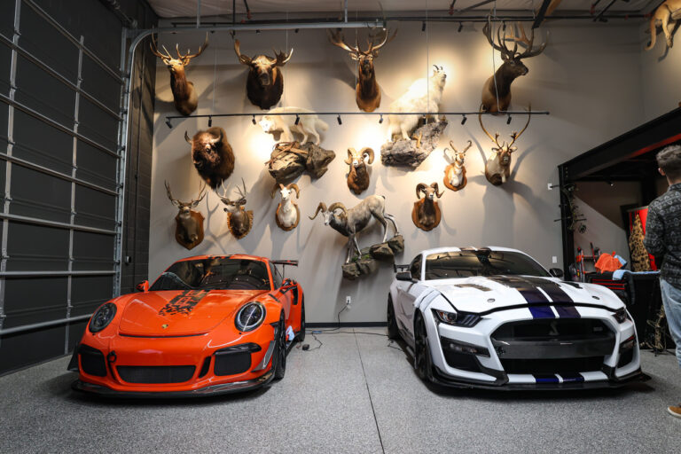 An owner’s garage suite at a Motor Vault community in Arizona