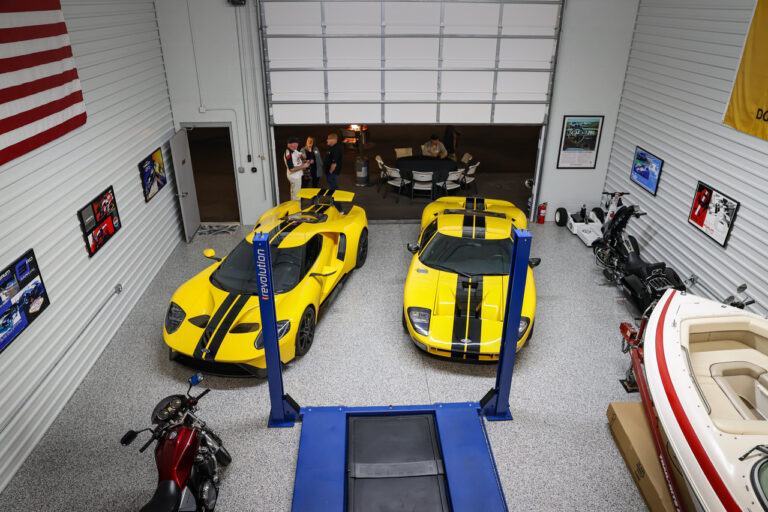 An owner’s garage suite at a Motor Vault community in Arizona