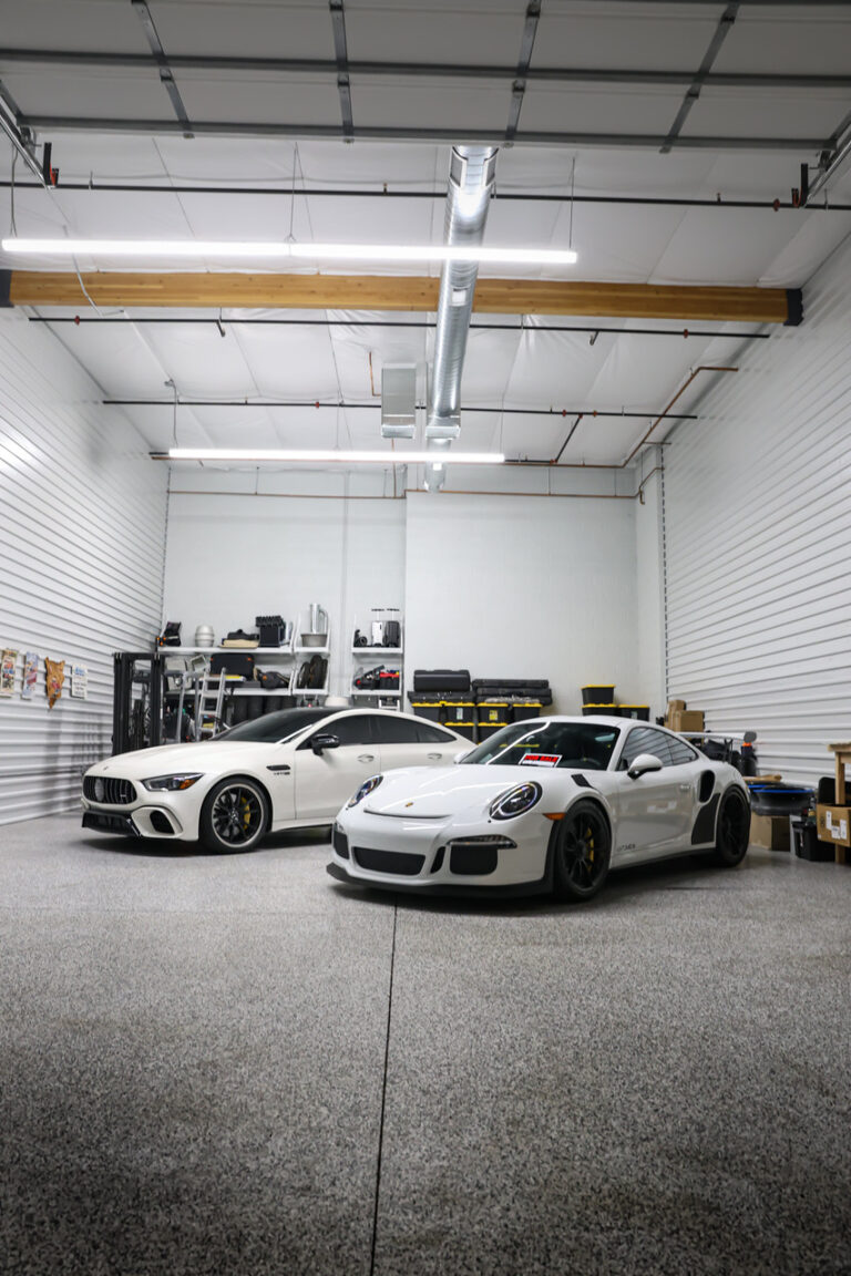 An owner’s garage suite at a Motor Vault community in Arizona