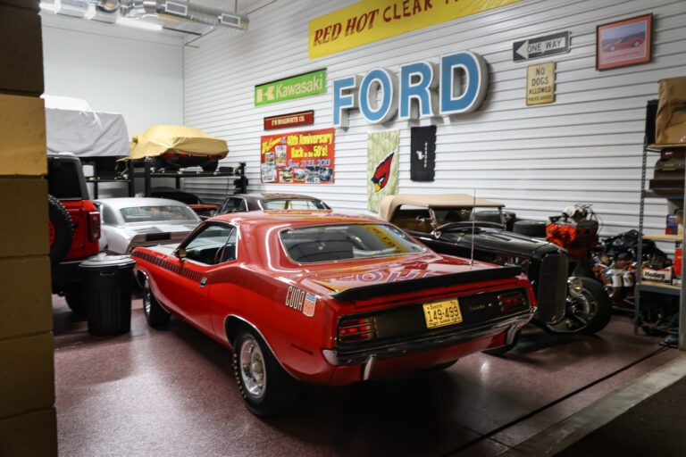 An owner’s garage suite at a Motor Vault community in Arizona