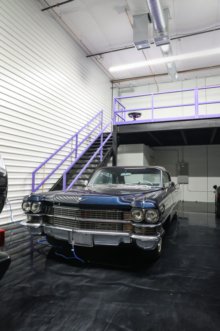 An owner’s garage suite at a Motor Vault community in Arizona