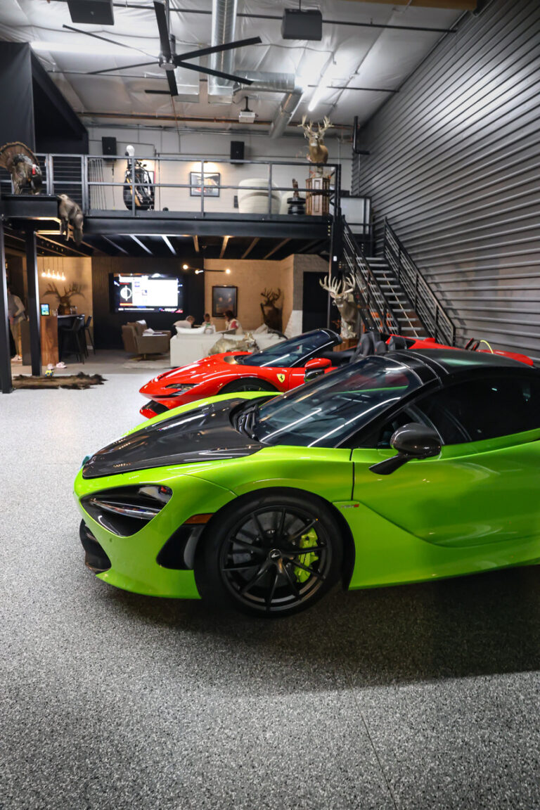 An owner’s garage suite at a Motor Vault community in Arizona