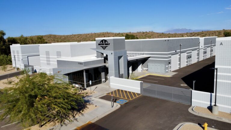 Buildings and grounds at a Motor Vault community in Arizona