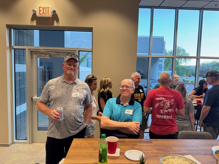 Owners at a Motor Vault members event at a Motor Vault community in Arizona
