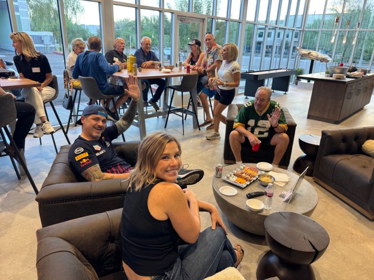 Owners at a Motor Vault members event at a Motor Vault community in Arizona