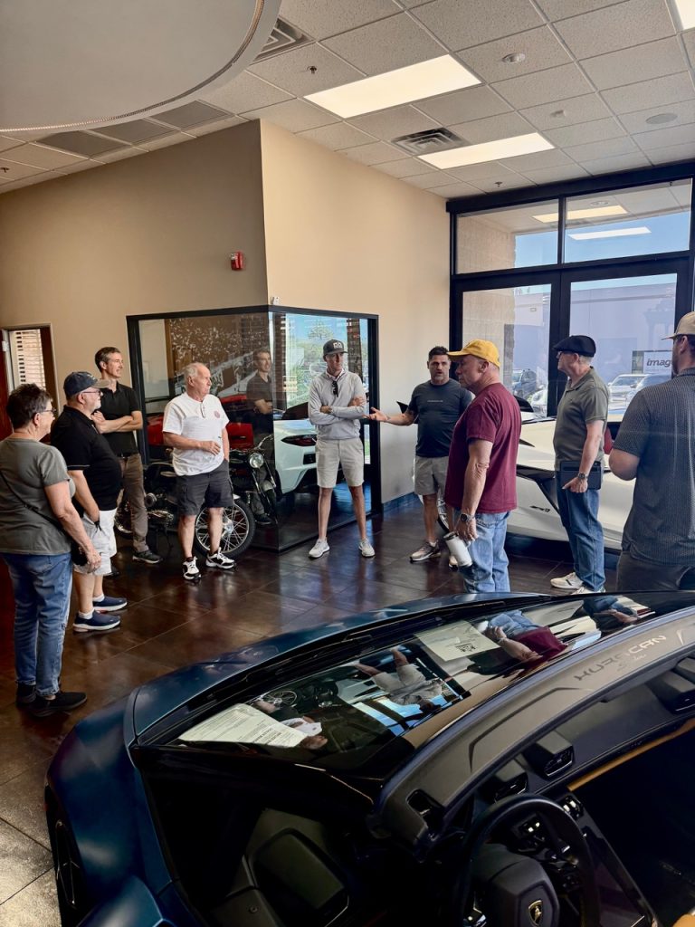 Owners at a Motor Vault members event at a Motor Vault community in Arizona