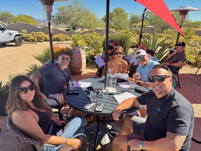 Owners at a Motor Vault members event at a Motor Vault community in Arizona