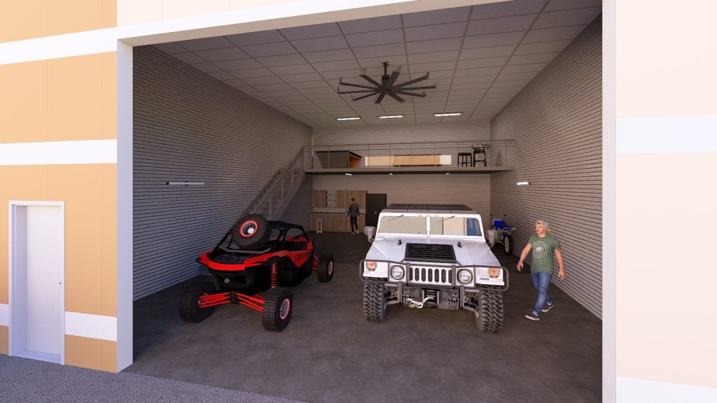Inside a Motor-Vault Queen Creek garage suite - unit view