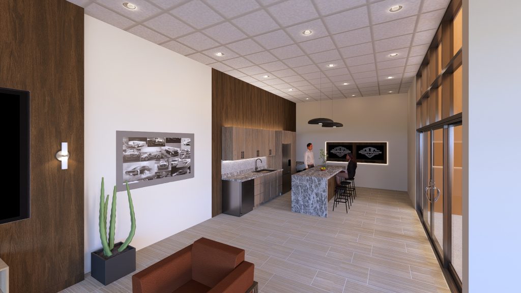 Motor-Vault Queen Creek clubhouse lounge interior