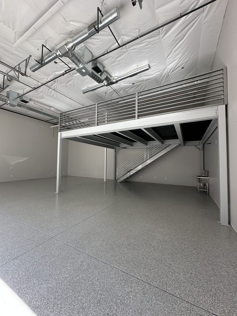 A garage suite with epoxy floors at Motor Vault in Arizona