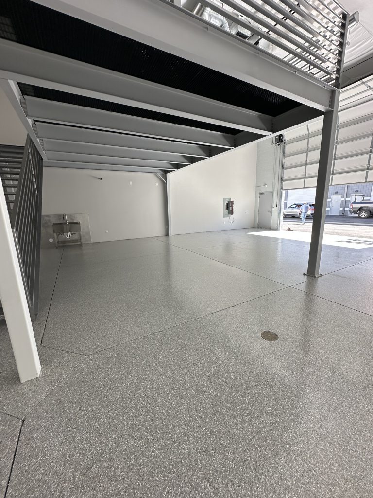 A garage suite with epoxy floors at Motor Vault in Arizona