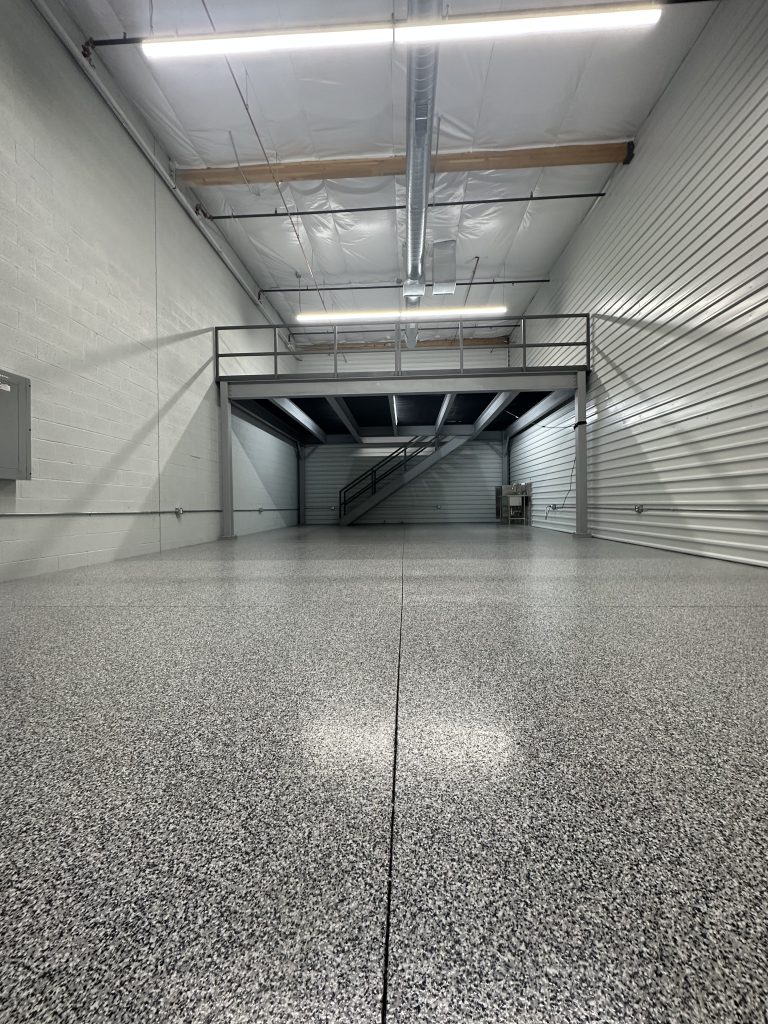 A garage suite with epoxy floors at Motor Vault in Arizona