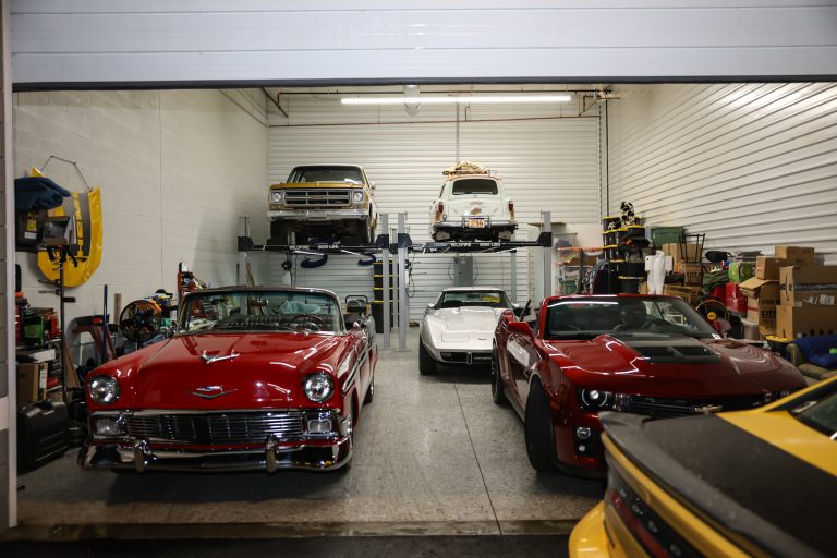 An owner’s garage suite at a Motor Vault community in Arizona