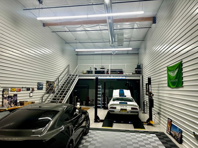 Inside a 24 by 50 foot Motor-Vault garage suite