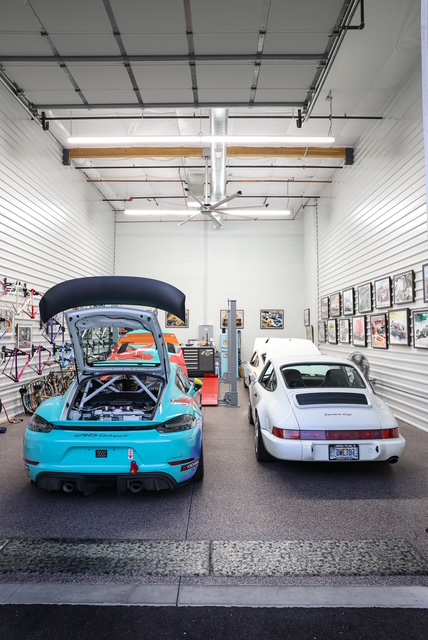Inside a 24 by 50 foot Motor-Vault garage suite