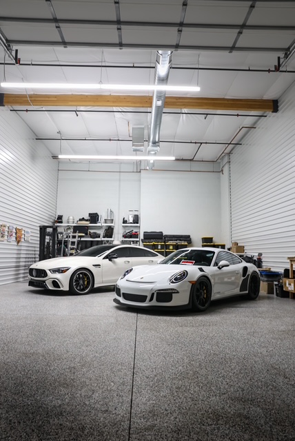 Inside a 24 by 50 foot Motor-Vault garage suite