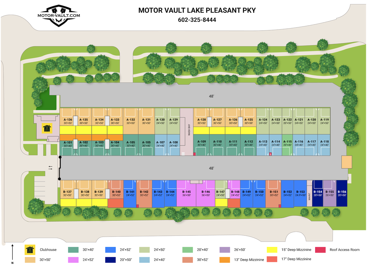 Preliminary site plan for Motor-Vault at Lake Pleasant Parkway and Pinnacle Peak Road