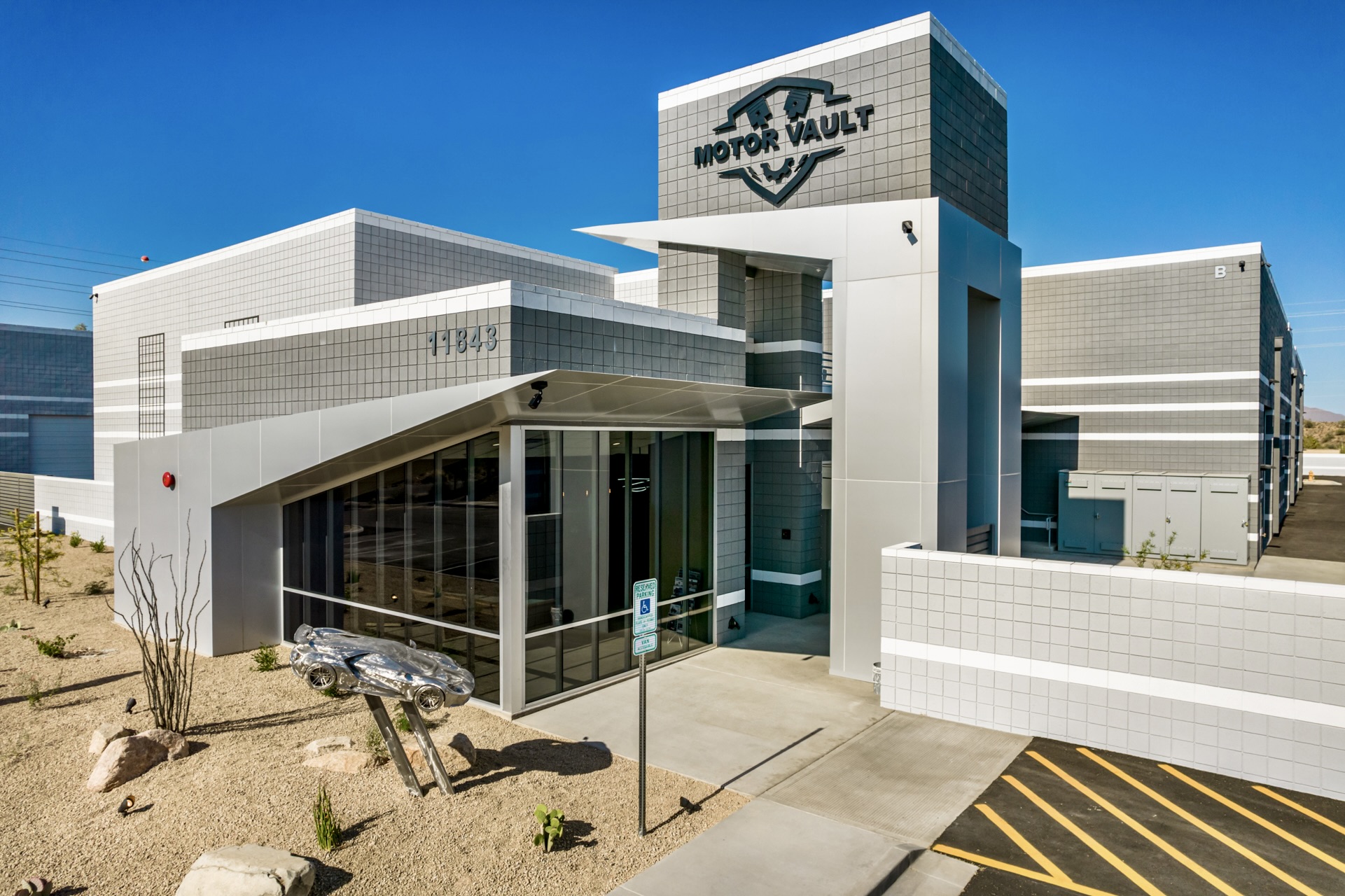 Motor-Vault Car Clubhouse Featuring Modern Amenities Motor-Vault Car Clubhouse Featuring Modern Amenities